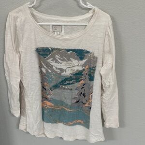 Anthropologie Postmark Graphic Top